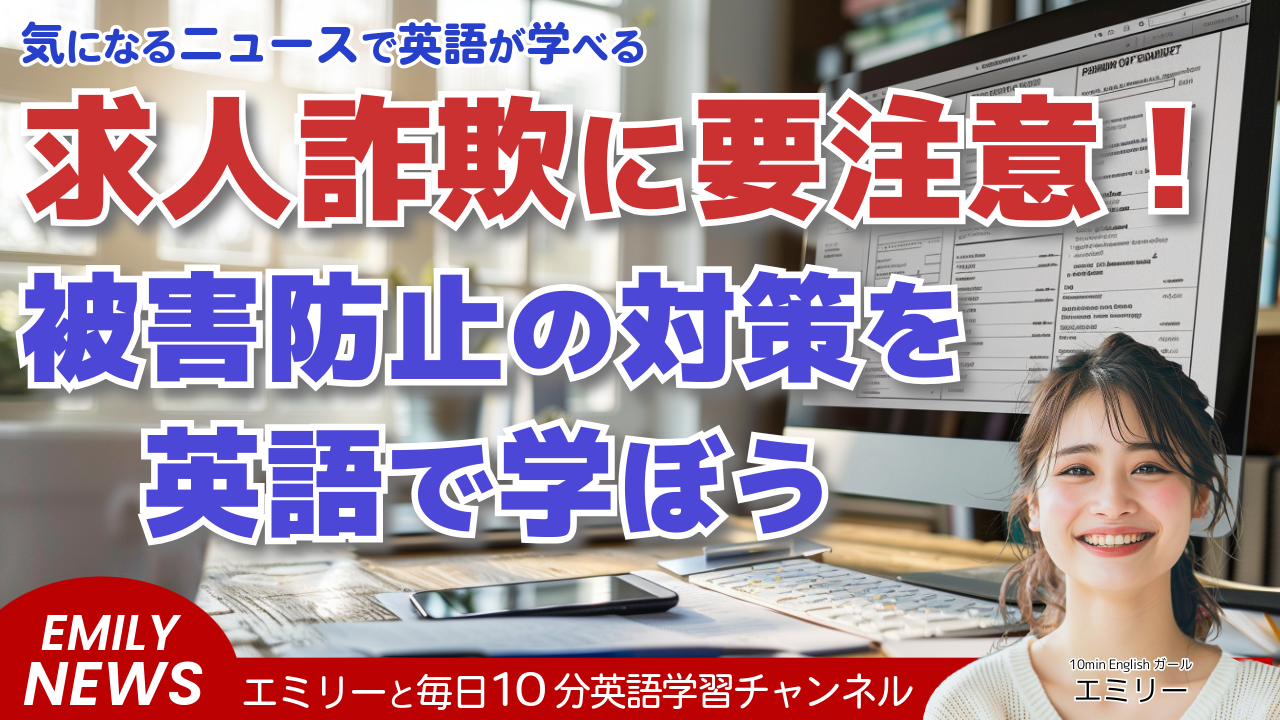 求人詐欺は最もリスクが高い詐欺の一つ。現状と英語で学ぶ