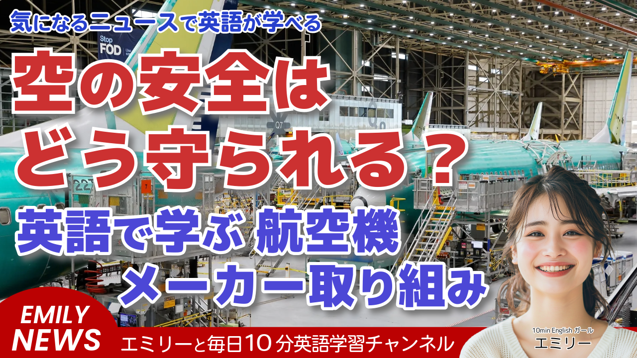 気になる英語ニュース「ボーイング、安全性向上に向けた取り組みを公開。工場での安全対策を強化中」
