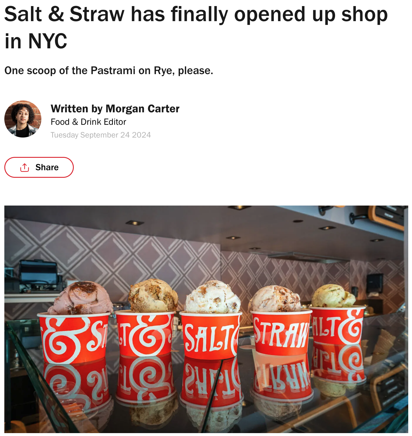 気になる英語ニュース「Salt & Straw、ついにNYCにオープン！ユニークなフレーバーで話題沸騰中」