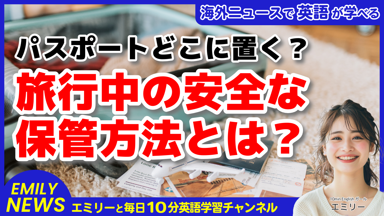 気になる英語ニュース「パスポートの安全な保管場所！専門家に聞いてみた」